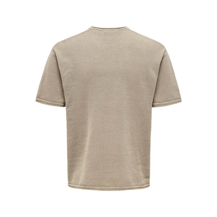 ONLY&SONS ONSKEN RLX SS CROCHET CREW KNIT Silver Lining | Freewear ONSKEN RLX SS CROCHET CREW KNIT - www.freewear.nl - Freewear