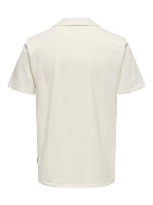 ONLY&SONS ONSKIAN REG SEERSUCKER RESORT POLO Cloud Dancer | Freewear ONSKIAN REG SEERSUCKER RESORT POLO - www.freewear.nl - Freewear