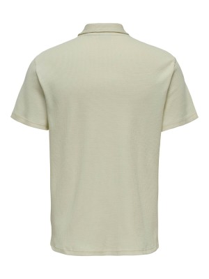 ONLY&SONS ONSCAL REG STRUCT SS HALFZIP POLO Silver Lining | Freewear ONSCAL REG STRUCT SS HALFZIP POLO - www.freewear.nl - Freewear