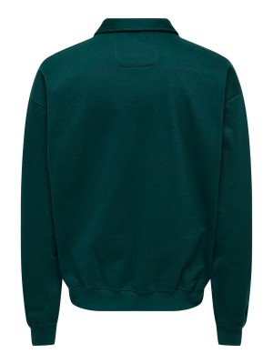 ONLY&SONS ONSBLAIS ATHL RUGBY REG SWEAT Ponderosa Pine | Freewear ONSBLAIS ATHL RUGBY REG SWEAT - www.freewear.nl - Freewear