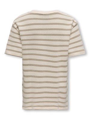 ONLY&SONS OSJIAN SS STRIPE STRUCT TEE JRS Chinchilla/White | Freewear OSJIAN SS STRIPE STRUCT TEE JRS - www.freewear.nl - Freewear