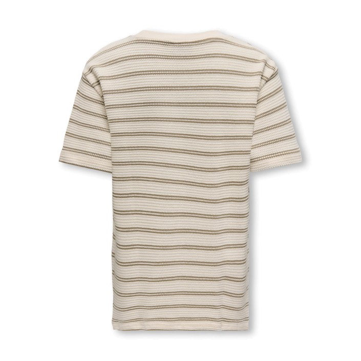 ONLY&SONS OSJIAN SS STRIPE STRUCT TEE JRS Chinchilla/White | Freewear OSJIAN SS STRIPE STRUCT TEE JRS - www.freewear.nl - Freewear