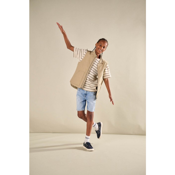 ONLY&SONS OSJIAN SS STRIPE STRUCT TEE JRS Chinchilla/White | Freewear OSJIAN SS STRIPE STRUCT TEE JRS - www.freewear.nl - Freewear
