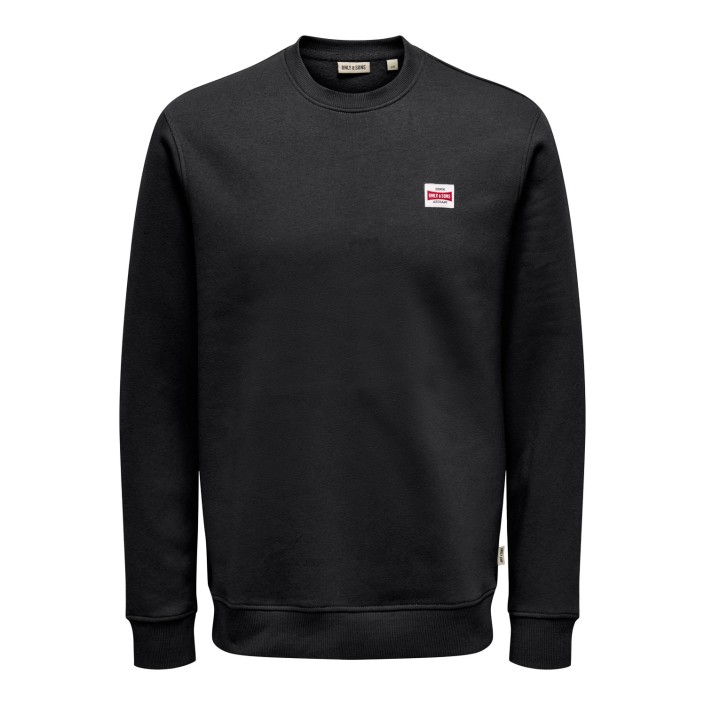 ONLY&SONS ONSDAWSON REG CREW VD Jet Black/LOGO | Freewear ONSDAWSON REG CREW VD - www.freewear.nl - Freewear