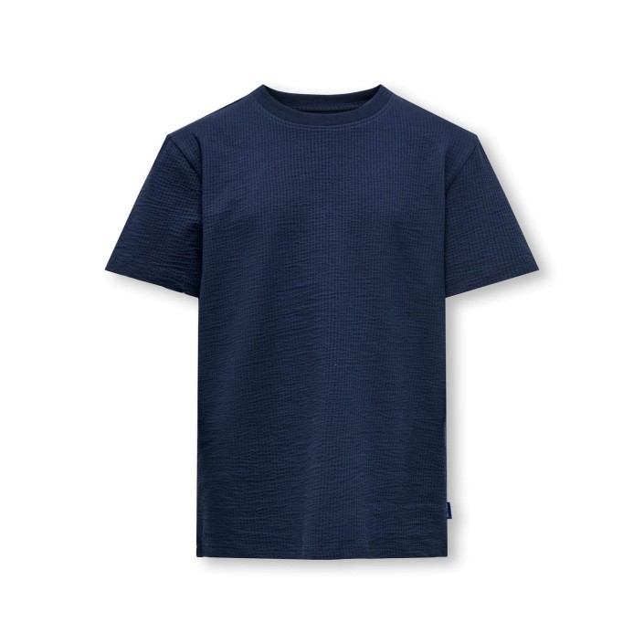 ONLY&SONS OSJKIAN REG SEERSUCKER SS TEE JRS Navy Blazer | Freewear OSJKIAN REG SEERSUCKER SS TEE JRS - www.freewear.nl - Freewear