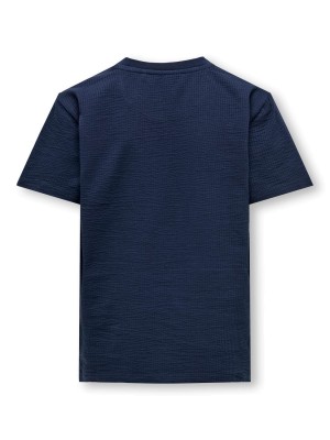 ONLY&SONS OSJKIAN REG SEERSUCKER SS TEE JRS Navy Blazer | Freewear OSJKIAN REG SEERSUCKER SS TEE JRS - www.freewear.nl - Freewear