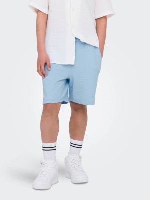 ONLY&SONS OSJKIAN REG SEERSUCKER SHORTS JRS Powder Blue | Freewear OSJKIAN REG SEERSUCKER SHORTS JRS - www.freewear.nl - Freewear