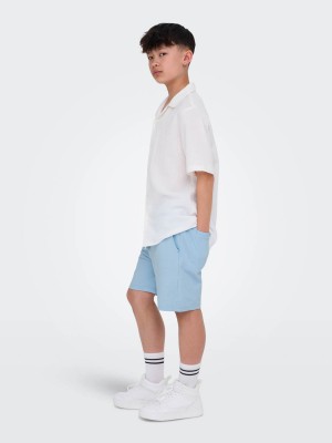 ONLY&SONS OSJKIAN REG SEERSUCKER SHORTS JRS Powder Blue | Freewear OSJKIAN REG SEERSUCKER SHORTS JRS - www.freewear.nl - Freewear