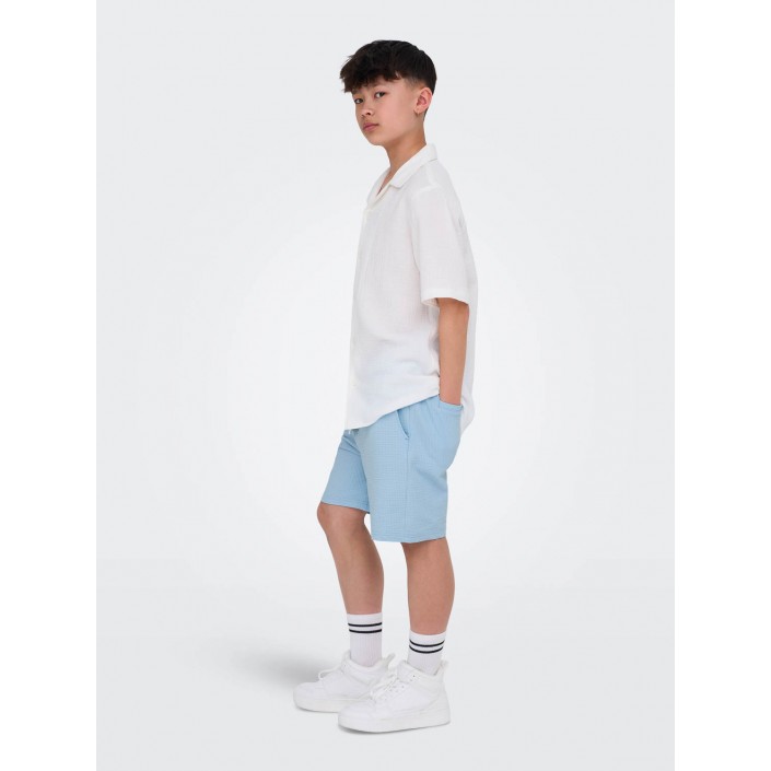 ONLY&SONS OSJKIAN REG SEERSUCKER SHORTS JRS Powder Blue | Freewear OSJKIAN REG SEERSUCKER SHORTS JRS - www.freewear.nl - Freewear
