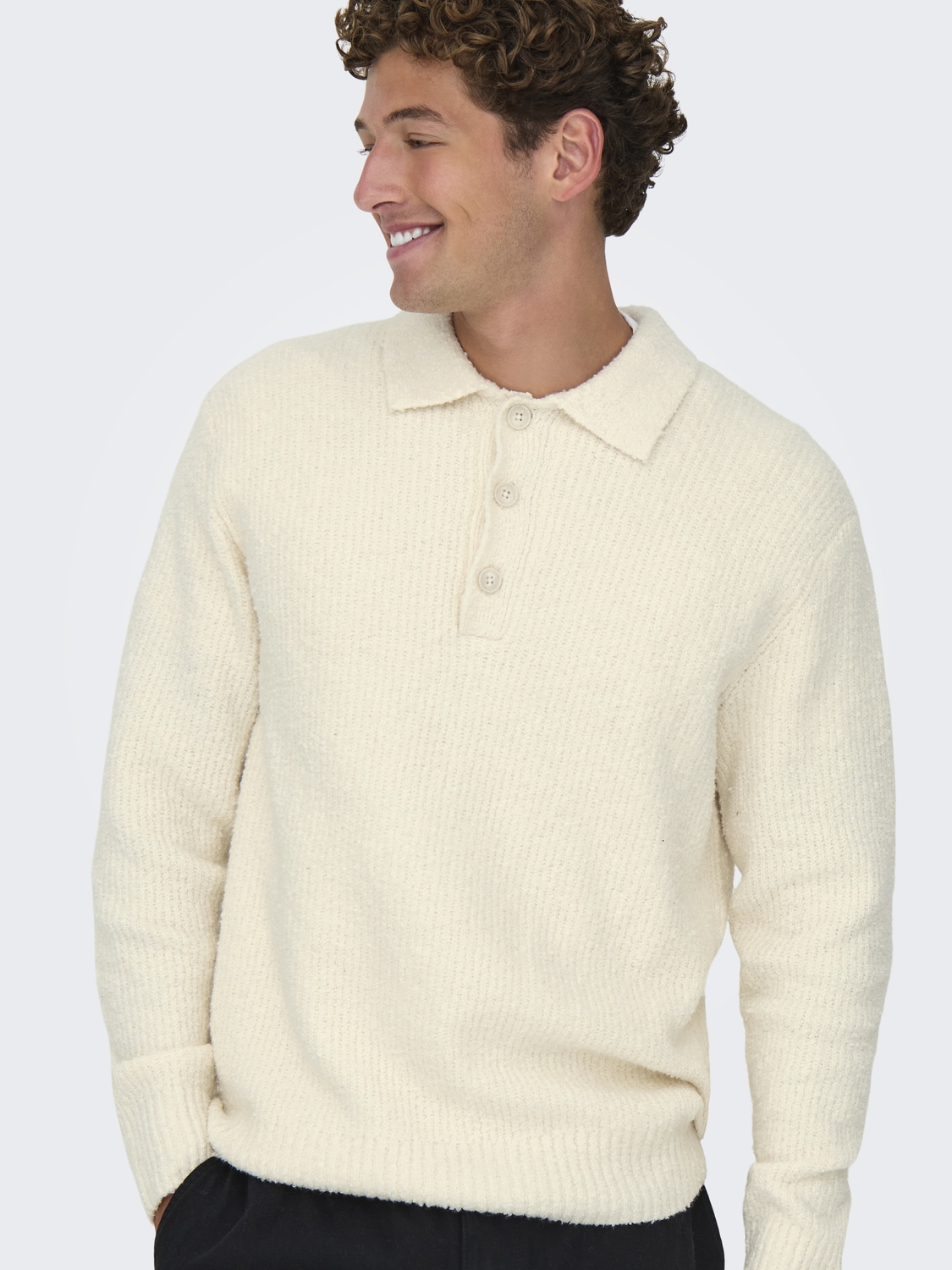 Only and Sons Onsdale Rlx Ls Polo Knit Noos