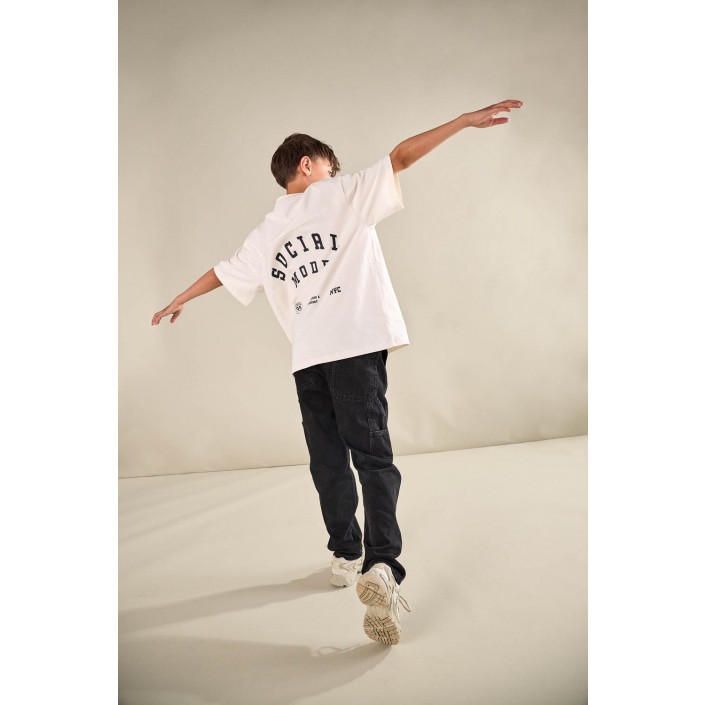 ONLY&SONS OSJGORDON S/S OVZ PRINTED TEE JRS Tofu/Print Social | Freewear OSJGORDON S/S OVZ PRINTED TEE JRS - www.freewear.nl - Freewear