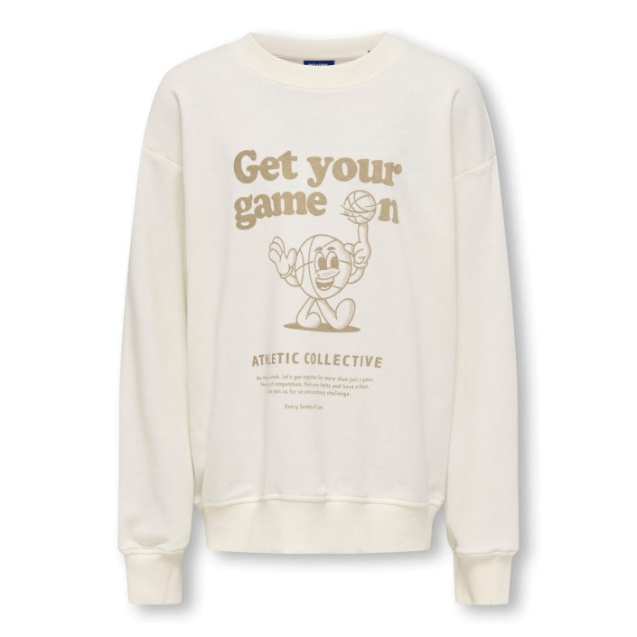 ONLY&SONS OSJTANNER LIFE RLX L/S O-NECK UB SW: Tofu/Print Game | Freewear OSJTANNER LIFE RLX L/S O-NECK UB SW: - www.freewear.nl - Freewear