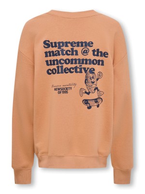 ONLY&SONS OSJTANNER LIFE RLX L/S O-NECK UB SW: Cork/Print Supreme | Freewear OSJTANNER LIFE RLX L/S O-NECK UB SW: - www.freewear.nl - Freewear