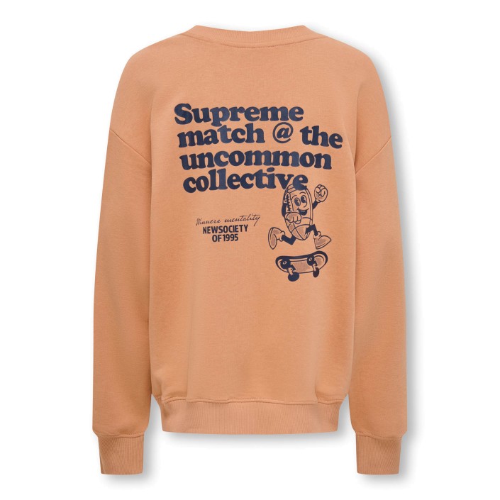 ONLY&SONS OSJTANNER LIFE RLX L/S O-NECK UB SW: Cork/Print Supreme | Freewear OSJTANNER LIFE RLX L/S O-NECK UB SW: - www.freewear.nl - Freewear