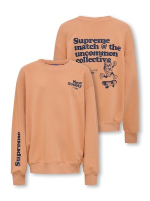 ONLY&SONS OSJTANNER LIFE RLX L/S O-NECK UB SW: Cork/Print Supreme | Freewear OSJTANNER LIFE RLX L/S O-NECK UB SW: - www.freewear.nl - Freewear