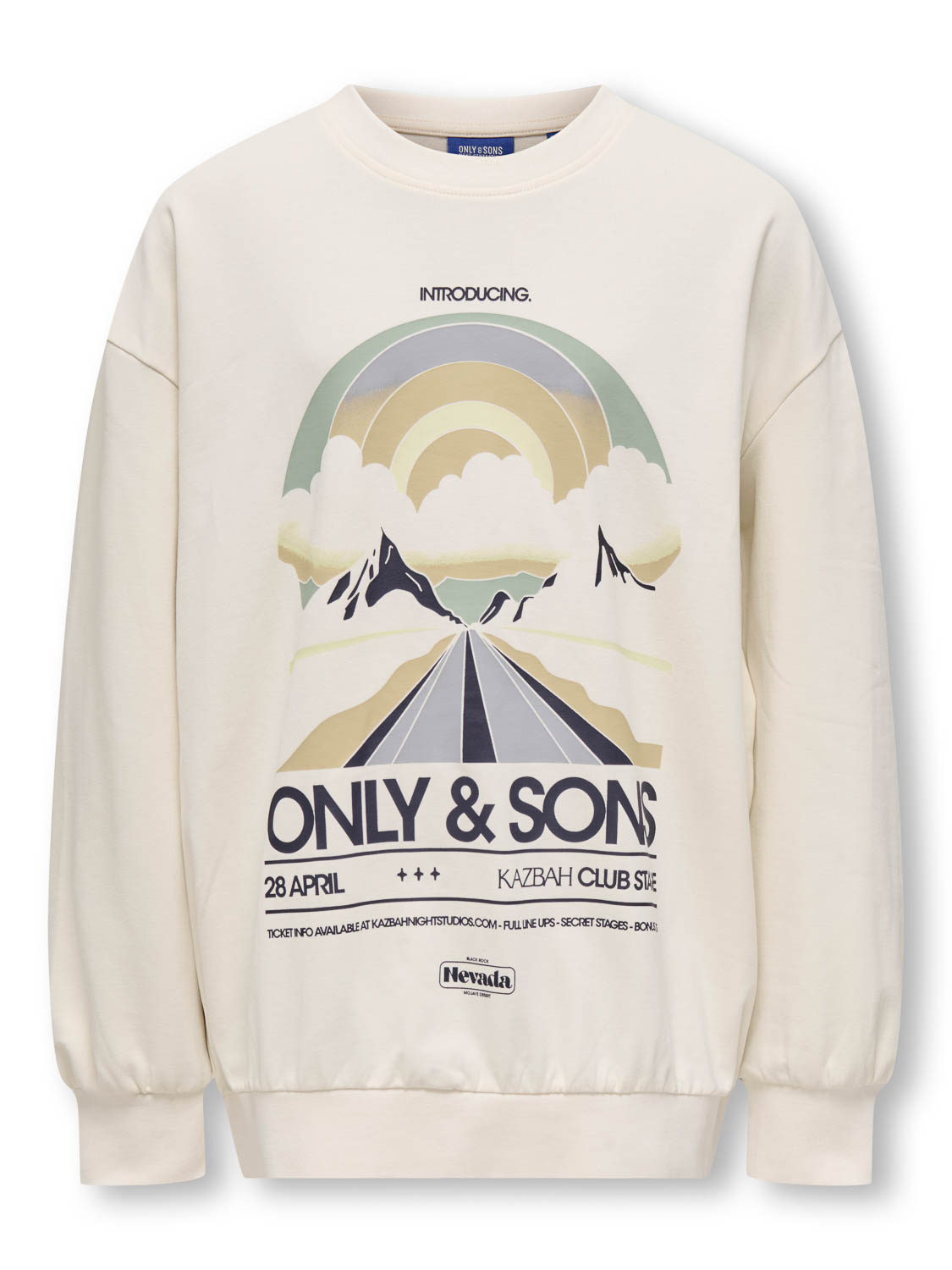 ONLY & SONS jongens trui ROAD Tofu Sky Relaxed Fit