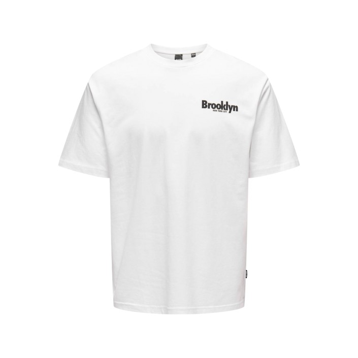 ONLY&SONS ONSKEANE RLX SS PRINT TEE NOOS Bright White/BROOKLYN | Freewear ONSKEANE RLX SS PRINT TEE NOOS - www.freewear.nl - Freewear