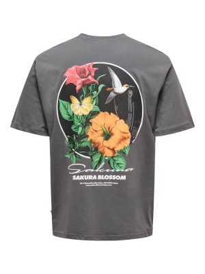 ONLY&SONS ONSKEANE RLX SS PRINT TEE NOOS Magnet/SAKURA BLOSSOM | Freewear ONSKEANE RLX SS PRINT TEE NOOS - www.freewear.nl - Freewear