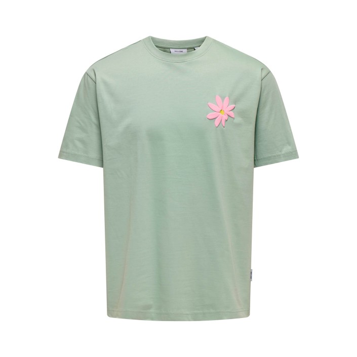 ONLY&SONS ONSFLORA COL PRINT RLX SS TEE Iceberg Green/FLORA COL ICEBERG | Freewear ONSFLORA COL PRINT RLX SS TEE - www.freewear.nl - Freewear