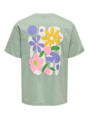 ONLY&SONS ONSFLORA COL PRINT RLX SS TEE Iceberg Green/FLORA COL ICEBERG | Freewear ONSFLORA COL PRINT RLX SS TEE - www.freewear.nl - Freewear