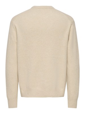 ONLY&SONS ONSJAMES RLX CREW KNIT NOOS Oatmeal | Freewear ONSJAMES RLX CREW KNIT NOOS - www.freewear.nl - Freewear