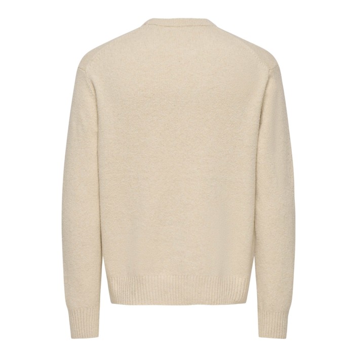 ONLY&SONS ONSJAMES RLX CREW KNIT NOOS Oatmeal | Freewear ONSJAMES RLX CREW KNIT NOOS - www.freewear.nl - Freewear