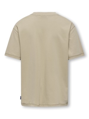 ONLY&SONS OSJMENES  LOOSE SS O-NECK JRS Chinchilla/Palms | Freewear OSJMENES  LOOSE SS O-NECK JRS - www.freewear.nl - Freewear