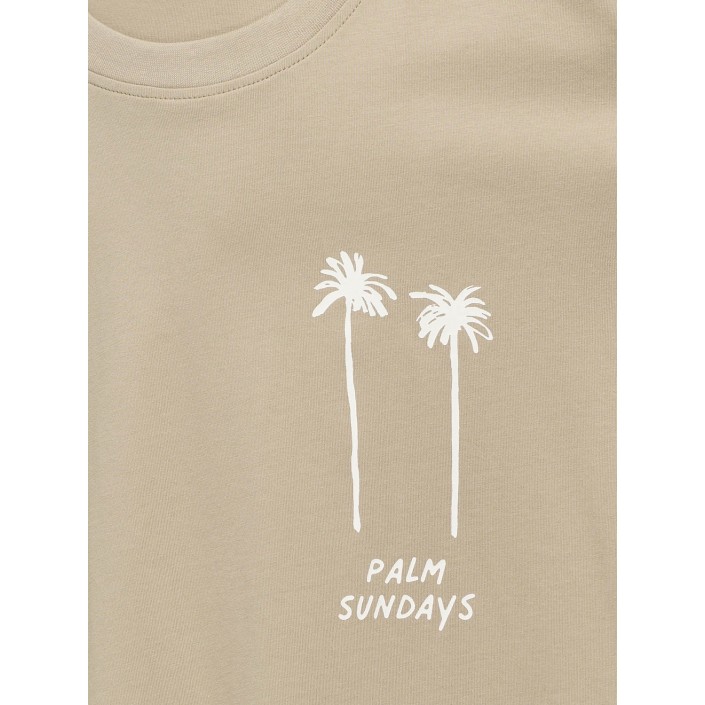 ONLY&SONS OSJMENES  LOOSE SS O-NECK JRS Chinchilla/Palms | Freewear OSJMENES  LOOSE SS O-NECK JRS - www.freewear.nl - Freewear