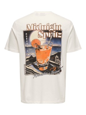 ONLY&SONS ONSCHRIS LIFE REG SS TEE Cloud Dancer/MIDNIGHT SPRITZ CLO | Freewear ONSCHRIS LIFE REG SS TEE - www.freewear.nl - Freewear