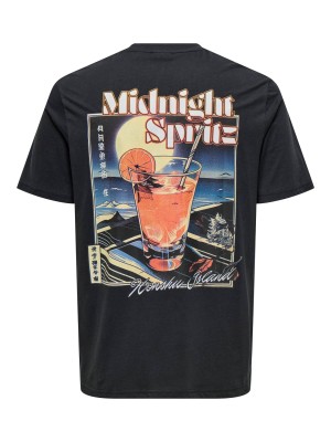 ONLY&SONS ONSCHRIS LIFE REG SS TEE Jet Black/MIDNIGHT SPRITZ JET | Freewear ONSCHRIS LIFE REG SS TEE - www.freewear.nl - Freewear
