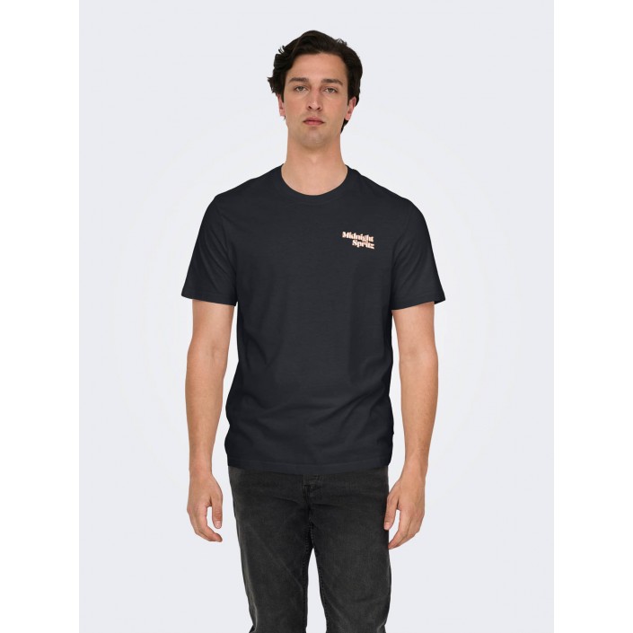ONLY&SONS ONSCHRIS LIFE REG SS TEE Jet Black/MIDNIGHT SPRITZ JET | Freewear ONSCHRIS LIFE REG SS TEE - www.freewear.nl - Freewear