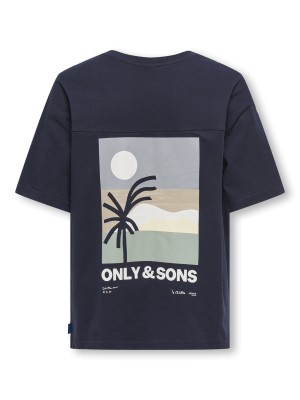 ONLY&SONS OSJARTSY LIFE SS OVS B. PRINTED TEE: Night Sky/BACK PALM FRONT OS | Freewear OSJARTSY LIFE SS OVS B. PRINTED TEE: - www.freewear.nl - Freewear