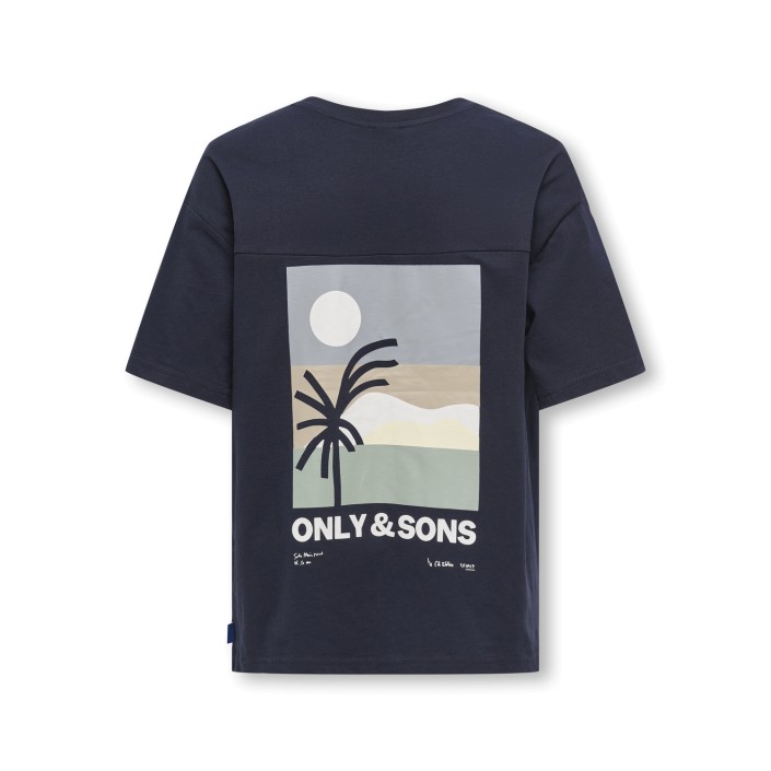 ONLY&SONS OSJARTSY LIFE SS OVS B. PRINTED TEE: Night Sky/BACK PALM FRONT OS | Freewear OSJARTSY LIFE SS OVS B. PRINTED TEE: - www.freewear.nl - Freewear