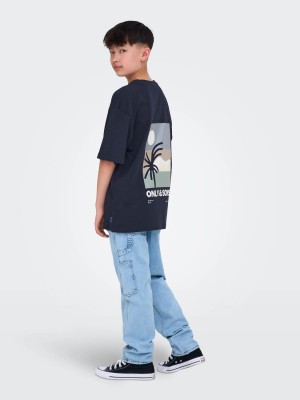 ONLY&SONS OSJARTSY LIFE SS OVS B. PRINTED TEE: Night Sky/BACK PALM FRONT OS | Freewear OSJARTSY LIFE SS OVS B. PRINTED TEE: - www.freewear.nl - Freewear