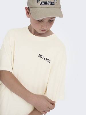 ONLY&SONS OSJARTSY LIFE SS OVS B. PRINTED TEE: Tofu/BACK PALM FRONT OS | Freewear OSJARTSY LIFE SS OVS B. PRINTED TEE: - www.freewear.nl - Freewear