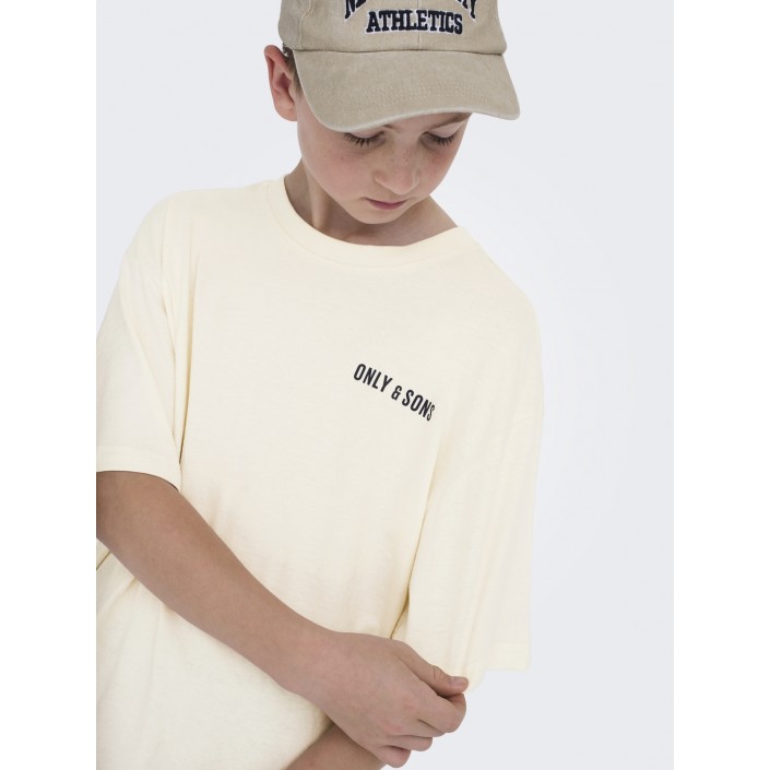 ONLY&SONS OSJARTSY LIFE SS OVS B. PRINTED TEE: Tofu/BACK PALM FRONT OS | Freewear OSJARTSY LIFE SS OVS B. PRINTED TEE: - www.freewear.nl - Freewear