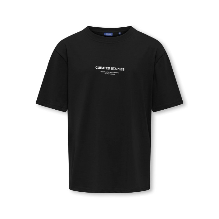 ONLY&SONS OSJCURATED RLX PRINT SS TEE VD Black | Freewear OSJCURATED RLX PRINT SS TEE VD - www.freewear.nl - Freewear