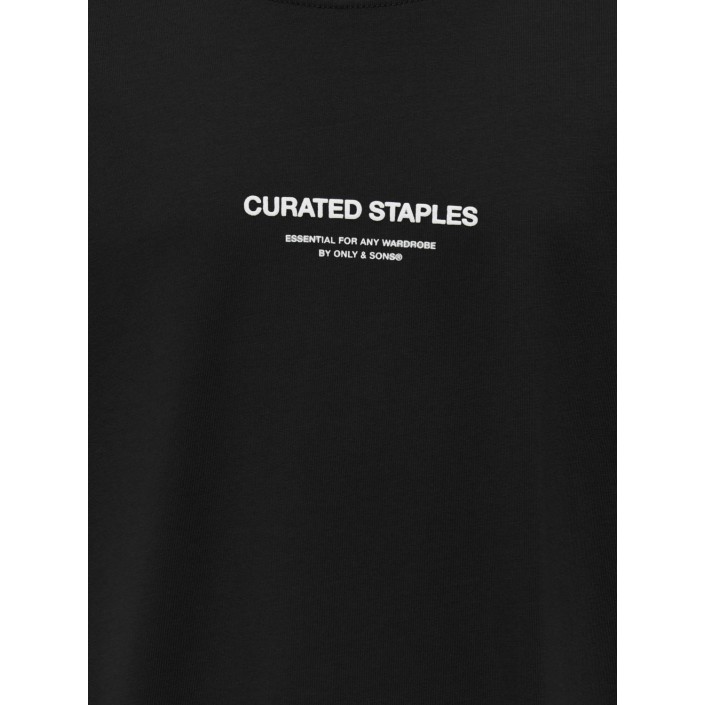 ONLY&SONS OSJCURATED RLX PRINT SS TEE VD Black | Freewear OSJCURATED RLX PRINT SS TEE VD - www.freewear.nl - Freewear