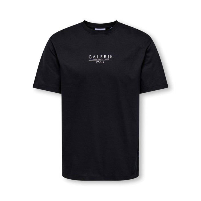 ONLY&SONS OSJVISTA RLX SS TEE Jet Black/Vista black | Freewear OSJVISTA RLX SS TEE - www.freewear.nl - Freewear