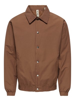 ONLY&SONS ONSBRATT LIFE T2T PADDED COACH JACK: Friar Brown | Freewear ONSBRATT LIFE T2T PADDED COACH JACK: - www.freewear.nl - Freewear
