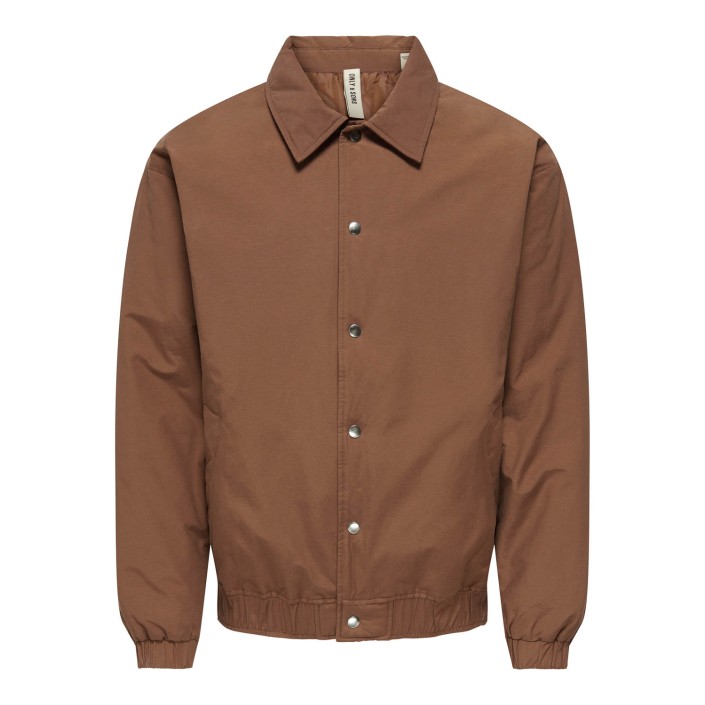 ONLY&SONS ONSBRATT LIFE T2T PADDED COACH JACK: Friar Brown | Freewear ONSBRATT LIFE T2T PADDED COACH JACK: - www.freewear.nl - Freewear