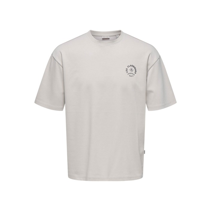 ONLY&SONS ONSLES CLASSIQUES CASPIAN SS TEE Silver Lining | Freewear ONSLES CLASSIQUES CASPIAN SS TEE - www.freewear.nl - Freewear
