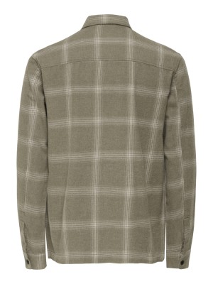 ONLY&SONS ONSAIDEN CHECKED TWILL SHIRT FRML Walnut/MELANGE CHECK | Freewear ONSAIDEN CHECKED TWILL SHIRT FRML - www.freewear.nl - Freewear