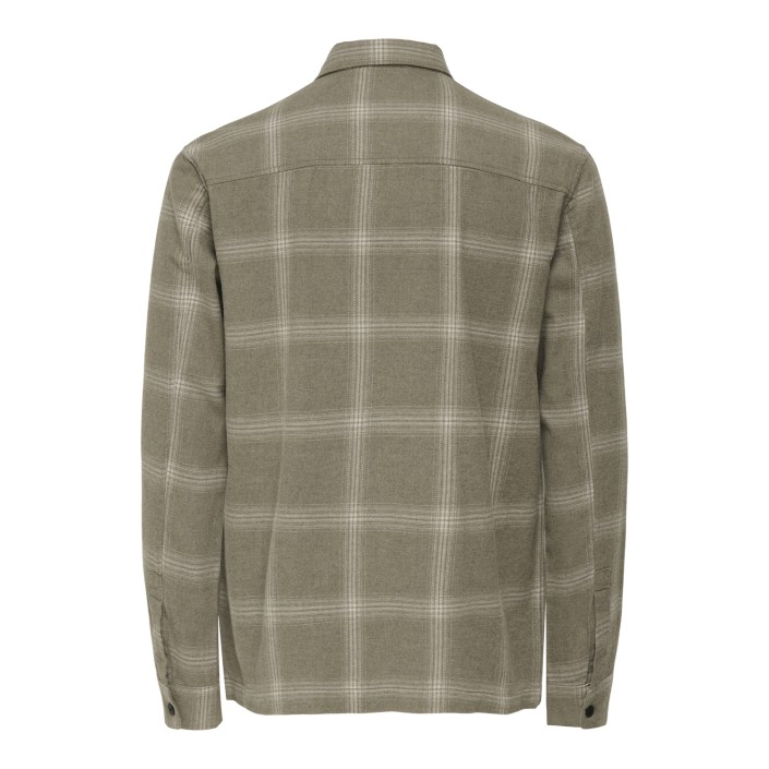 ONLY&SONS ONSAIDEN CHECKED TWILL SHIRT FRML Walnut/MELANGE CHECK | Freewear ONSAIDEN CHECKED TWILL SHIRT FRML - www.freewear.nl - Freewear