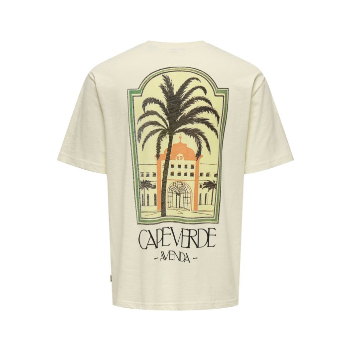 ONLY&SONS ONSLUIS PALM RLX SS TEE CS Antique White/ANTIQUE WHITE - CA | Freewear ONSLUIS PALM RLX SS TEE CS - www.freewear.nl - Freewear