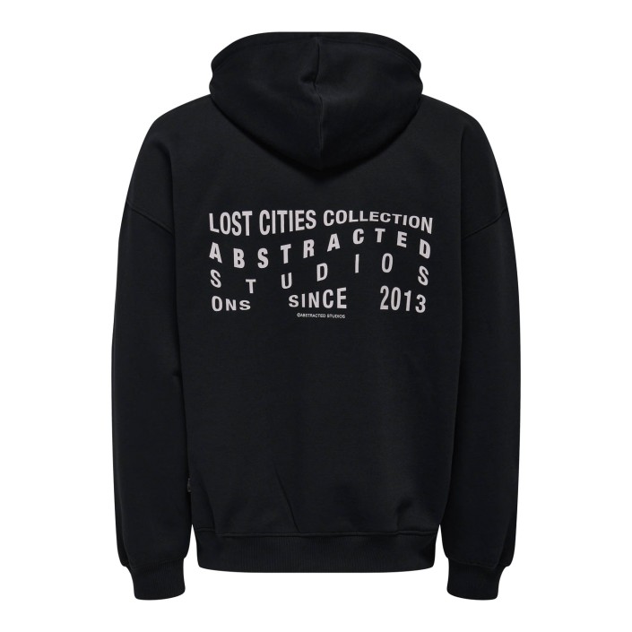 ONLY&SONS ONSGALLERY VTG HOODIE Black/Lost Cities | Freewear ONSGALLERY VTG HOODIE - www.freewear.nl - Freewear