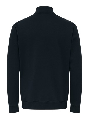 ONLY&SONS ONSCERES PRINTET REG HALF ZIP Black/QUARTER | Freewear ONSCERES PRINTET REG HALF ZIP - www.freewear.nl - Freewear