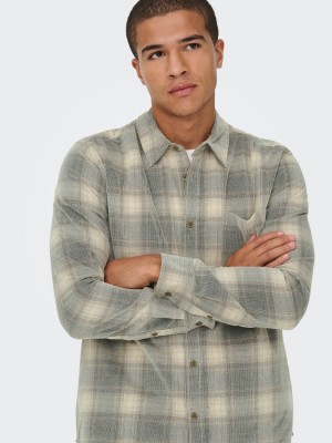 ONLY&SONS ONSWILLIAM CORD LS SHIRT Blue Nights/Falcon/Silver Lining | Freewear ONSWILLIAM CORD LS SHIRT - www.freewear.nl - Freewear