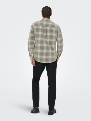 ONLY&SONS ONSWILLIAM CORD LS SHIRT Blue Nights/Falcon/Silver Lining | Freewear ONSWILLIAM CORD LS SHIRT - www.freewear.nl - Freewear