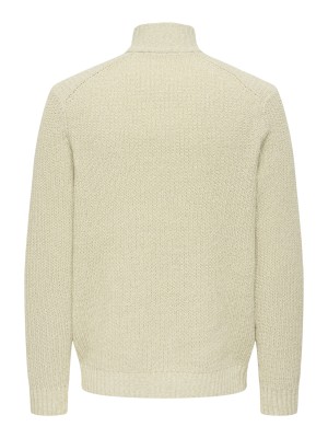 ONLY&SONS ONSJOIN REG LS HIGH NECK KNIT CAMP Egret/MOONSTRUCK | Freewear ONSJOIN REG LS HIGH NECK KNIT CAMP - www.freewear.nl - Freewear